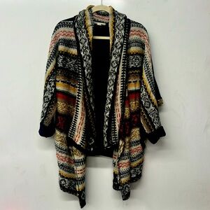 Knit Native Pattern Cardigan Sweater Size M/L